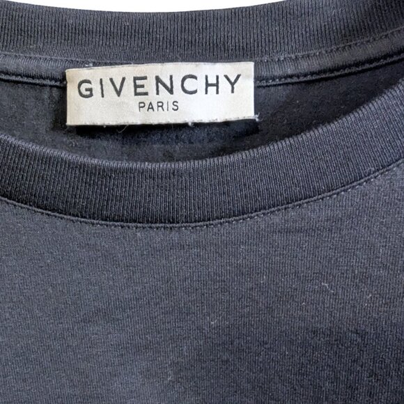 Givenchy Men's Short Sleeve T-Shirt Floral Logo, Size Medium, Peony Maze - Picture 3 of 6